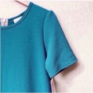 LuLaRoe Amelia Dress Solid Teal Blue